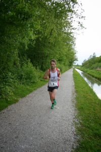 Peter richting de finish